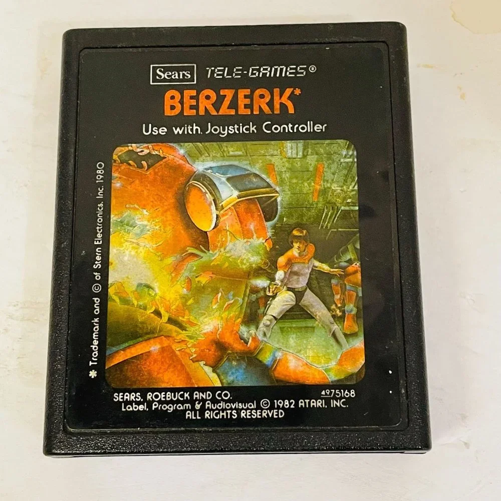 Video Game Cartridge Vintage Berzerk Atari 2600‎